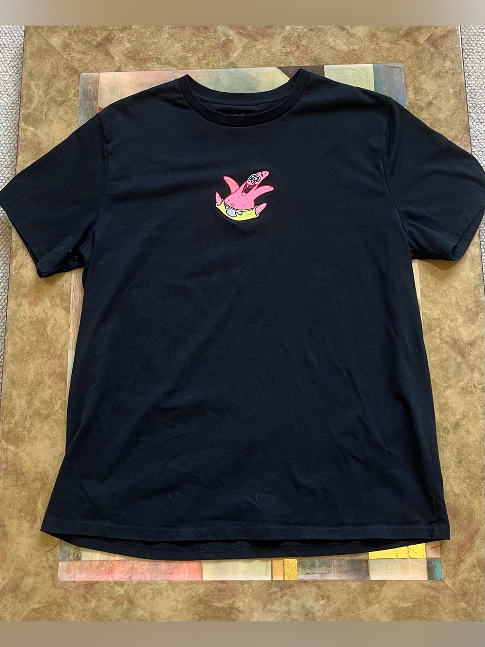 SpongeBob SquarePants Patrick Star Graphic T-Shirt Black Men’s 2XL Funny Cartoon